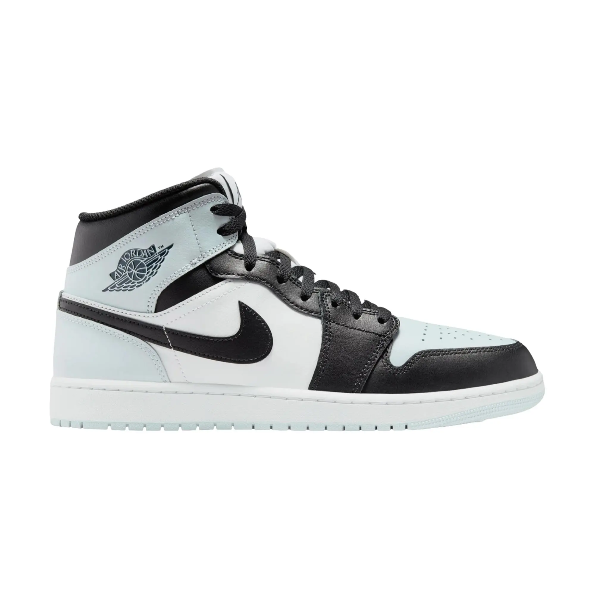 Nike Air Jordan 1 Mid Black / Squadron Blue - Aura - White  DQ8426-002 Men's