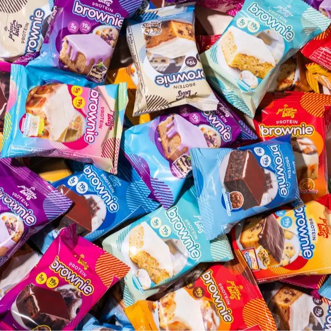 Prime Bites Protein Brownie Variety Pack - 19g Protein and 5g Collagen Chocolate Dessert 2