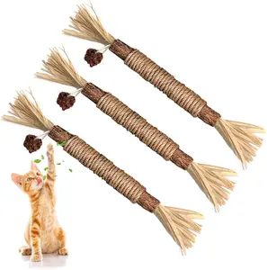 Premium Cat Chew Stick Toy, Comfort Natural Cat Teeth Cleanings Stick, Feather Cat Chew Stick Toy, Pet Chew Stick Toy, Comfort Car Teeth Cleaning Toy, cat toys