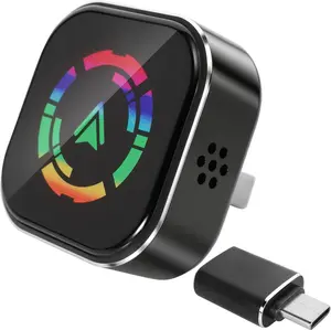 Wireless CarPlay Adapter, 2026 Upgraded Wired to Wireless for Apple CarPlay & Android Auto, Mini USB Design Car Play Adapter with Type-C Extension, Plug and Play, Stable Connection & No Latency