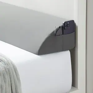 Bed Wedge Pillow for Headboard, Bed Gap Filler Full Size with Side Pockets, Headboard Wedge Pillow for Sleeping, Triangle Mattress Gap Filler Full Size 54"x10" Pillow Wedge for Headboard Gap