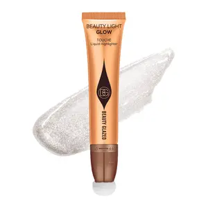 Liquid Highlighter Stick,with Buffer Applicator, long-lasting and smooth natural matte finish, Light Eyes Face Cosmetics