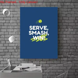 1 piece/set frameless canvas painting print poster, Sports activities art，Tennis Serve Smash Win，a perfect gift for Tennis loves, ideal gift for bedroom, living room, dorm hallway, kitchen, mural, wall decoration, room decor