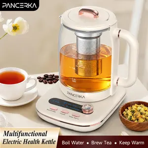PANCERKA 10-in-1 Electric Tea Kettle with Tea Infuser, 1.8L Glass Kettle, Temperature Control, Delay Start and Easy-Clean Design for Tea and Hot Drinks