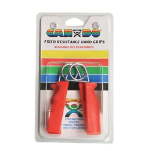 Fabrication Enterprises  Cando Ergonomic Hand Grip- Pair - Red- Light - 6 Lbs.