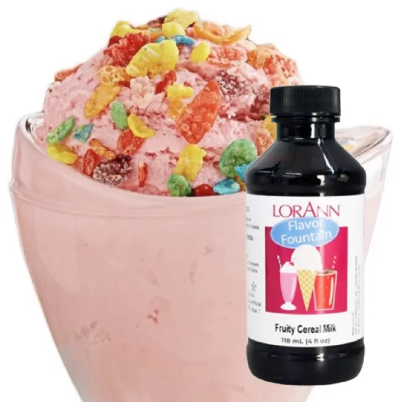 LorAnn Oils Fruity Cereal Milk Ice Cream Flavoring 4 Oz - Perfect for Enhancing Your Desserts and Drinks