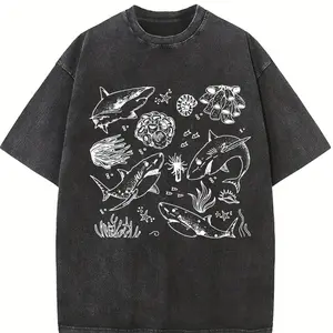 Comfort Colors Shark Boho Shirt, Vintage Shark T-Shirt, Marine Biologist Tee, Ocean Lovers Tshirt, Shark Lovers Shirt, Retro Sharks Tee