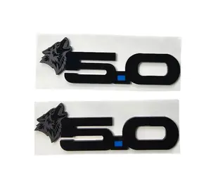 5.0 Howling Coyote Emblems (Pair)