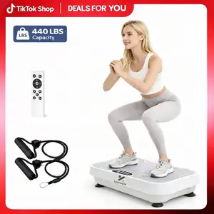 VKIVOX Home Training Platform with Bluetooth Daily Exercise Trainer Equipment 22x12.5x5.1 Inch 200W Motor 440lbs Capacity