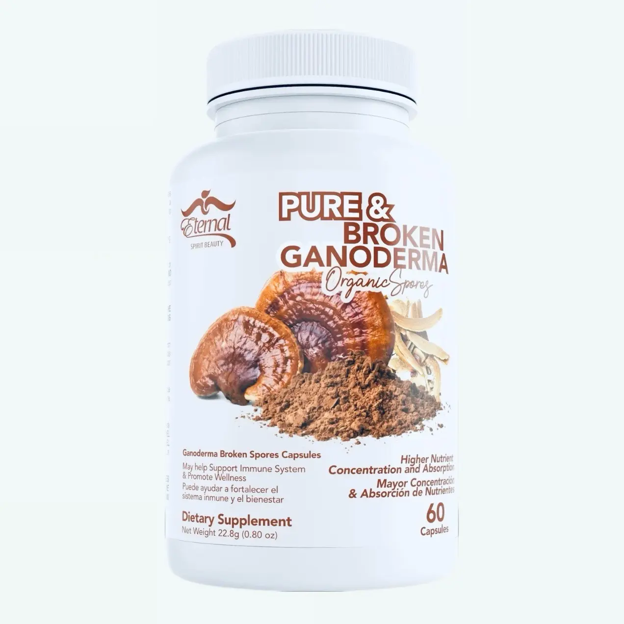 Ganoderma Pills - 60 Capsules for Healthcare & Vitamin Supplementation Made from Ganoderma Mushroom - Natural Dietary Supplement Edible