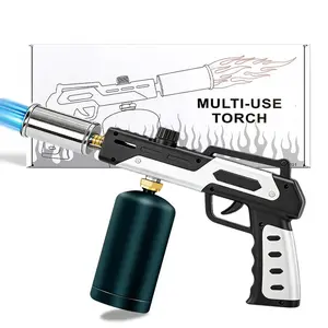 UOYGAO Kitchen Torch, Powerful Propane Torch for Steak Searing, Adjustable Culinary Torch for Home Baking Supplies, Ice & Snow Melt, Campfire Starter,  Multi-functional Welding Machine Kits for Creme Brule,Valentine's Gift Ideas(Propane Tank Not Included)
