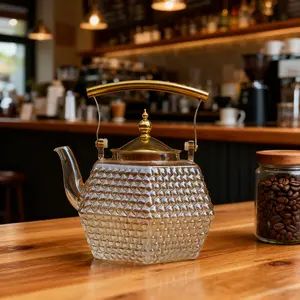 Arabian Style Luxury Glass Kettle, Tea Pot, Coffee Pot, Hot & Cold Drinks, Moving Gift Decoration, Elegant Home Decor, Glass Teapot
