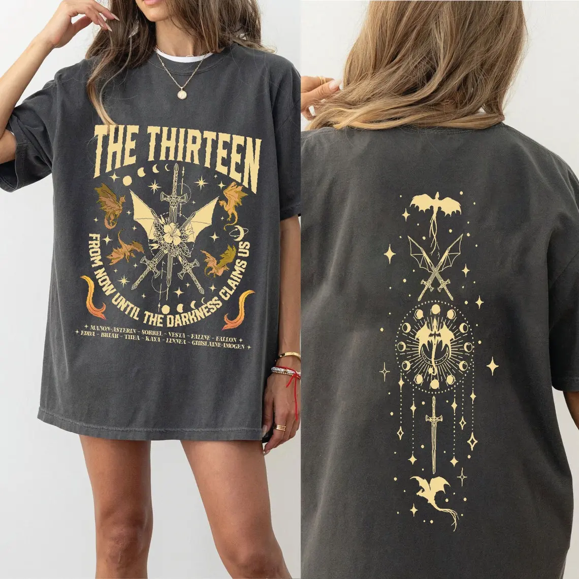 Comfort Colors® The Thirteen Throne Of Glass 2 Sides Tshirt, From Now Until The Darkness Claims Us Shirt, We Are The Thirteen,Bookish Cotton Sleeve