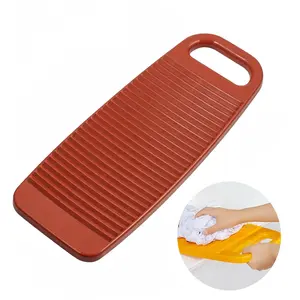 Wash Board,Non-Slip Laundry Washing Board, Household Washboard, Hand Wash Board, Manual Wash Clothes Laundry Pad Scrubbing Board for Household (Red, Medium)