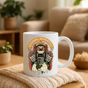 Global Warming HVAC Mug, Funny HVAC Technician Coffee Mug, Air Conditioning Repair Ceramic Cup, HVAC Worker Gift