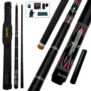 Professional Carbon Fiber Pool Cue Sticks, 12.5mm/11.8mm Multi-layer Tip with XTC Ferrule, 3*8/8 Joint, 58inch, 19-20oz Biiliards with Cue Case