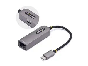 Startech 1GPD3USBCETHERN USB-C to Ethernet Adapter - NIC, 100W PD Pass-Through, USB 3.0 Type-C 1Gbps Multi Speed Network Adapter, Thunderbolt Compatible, Windows & Mac - Space Gray