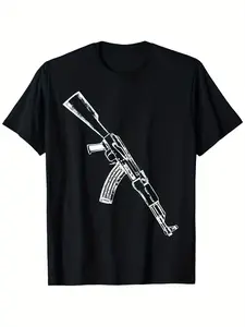AK-47 7.62X39 Not Running Come Get It 2Nd Gun Right Shirt Ideal for a Unisex Casual Featuring a Round Neck And Short Sleeves with a Bit of Stretch Made from 100% Available in Sizes S-XXXL