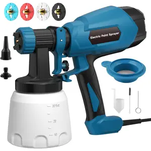 Sprayer, Electric   , 3 Modes & 4 Brass Nozzles, with Cleaning & Blowing Joints, Variable Flow Control, for Doors, Fences, Walls, Cabinets, Garden Chairs, Furniture
