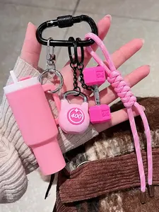 Sports And Fitness Bag Pendant - Mini Dumbbell And Bell Jar Pendant, Cup Decoration, Personalized Keychain, Keychain for bags, Couple Accessory, Convenient To Hang On Bag Straps And Keys, Durable And Outdoor Feel