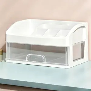 Transparent Multi-Layer Drawer Organizer, Desk Storage Box for Stationery and Markers, Cosmetic Organizer for Dorm Room