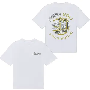 Malbon Golf 2 Sides Graphic t shirt, Attivita Ricreative Design, Soft Cotton Blend Shirt, Premium Golf Lifestyle Apparel for Men & Women, Italian Golf Gift