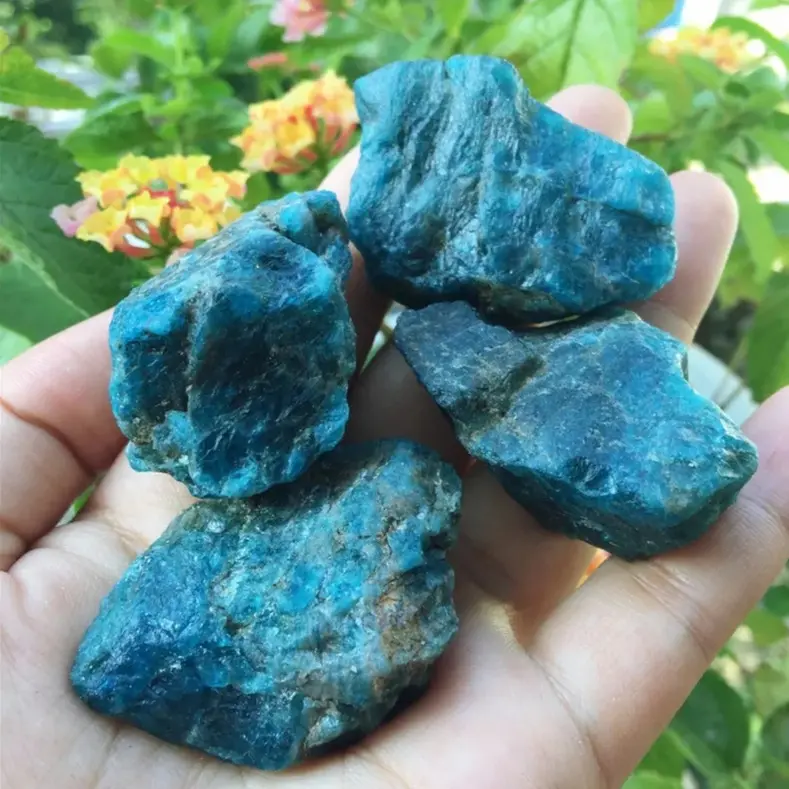 Natural Raw Apaite Chunks Rough Rocks Healing Chakra Crystal Mineral Specimens DIY Crystal Stone (3 pieces) by Crystalcraft