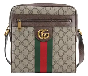 Pre-owned GUCCI Coated Canvas Crossbody Bags GG Supreme Ophidia Small Messenger Bag
