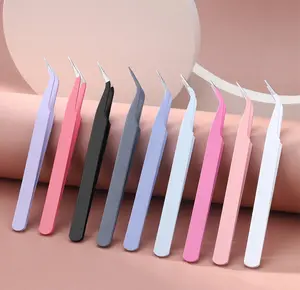 Stainless Steel Precision Tweezers - Colorful Set with Black, Blue, White, Pink, Purple Options, Jewelry Making Tools | Beauty Tools | Colorful Tweezers | Metal Construction