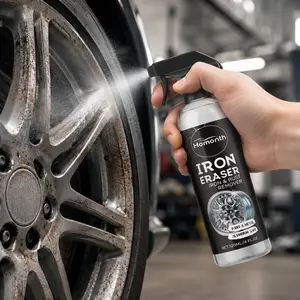 Iron Eraser Spray for Car Wheels and Paint Fast Acting Rust and Brake Dust Remover for Professional Automotive Surface Cleaning