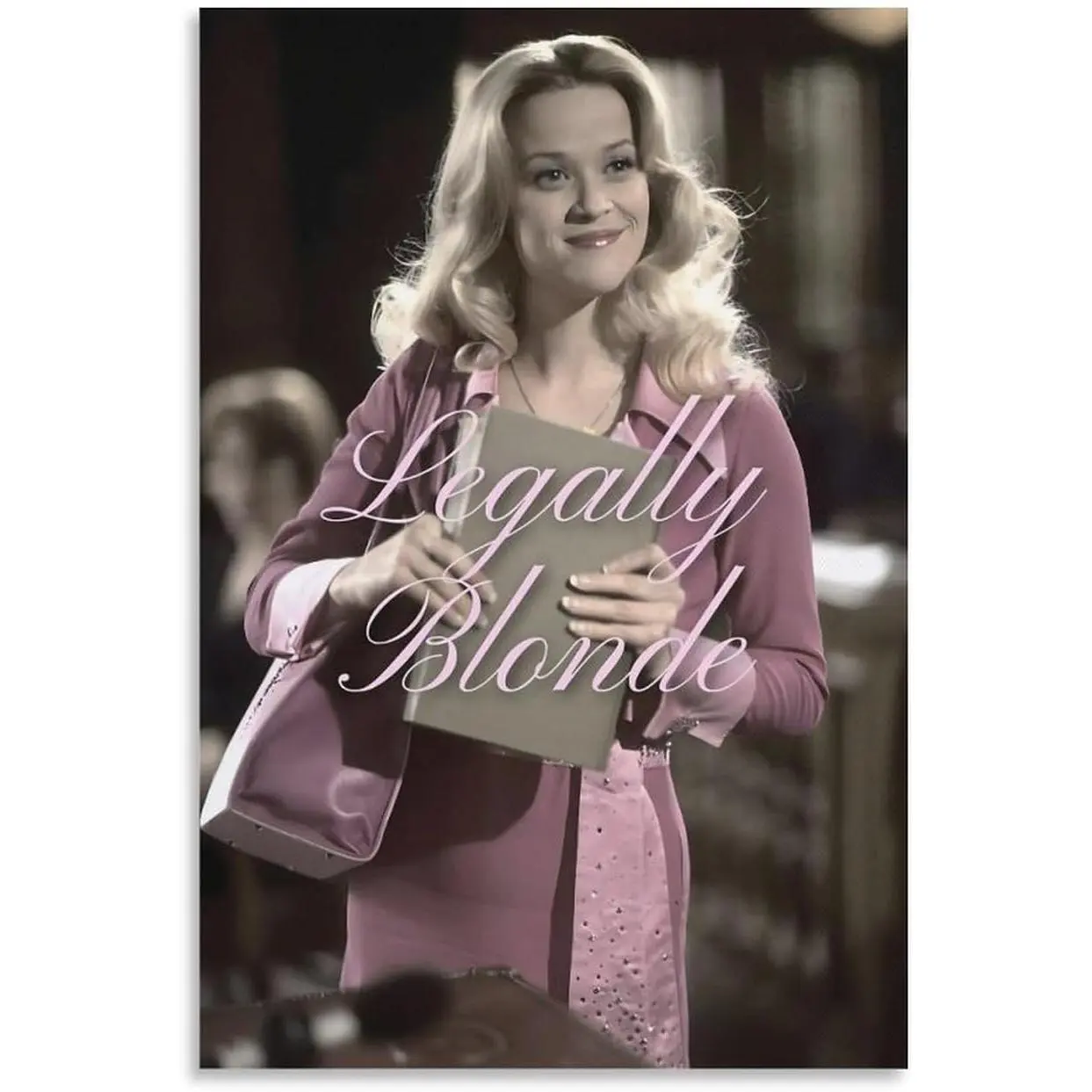 Legally Blonde Canvas Poster –Girl Power Chic Feminine Wall Art for Bedroom, Dorm, Office Decor, Girl’s Gift