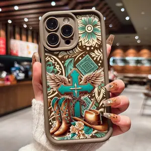 Western Cross Patched Tpu Thick Anti-Drop Case for iPhone 7/8/x/XS/XR/XS Max/11/12/13/14/15 Pro Max/16 Pro Max/17 Pro Max/air14 Pro Max