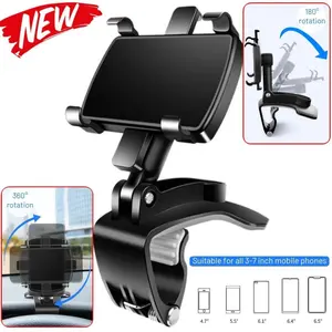 Universal 360° Car Phone Mount Holder for Samsung Galaxy & iPhone 360° Rotation Easy Installation Suitable for 3-7 inch Mobile Phones