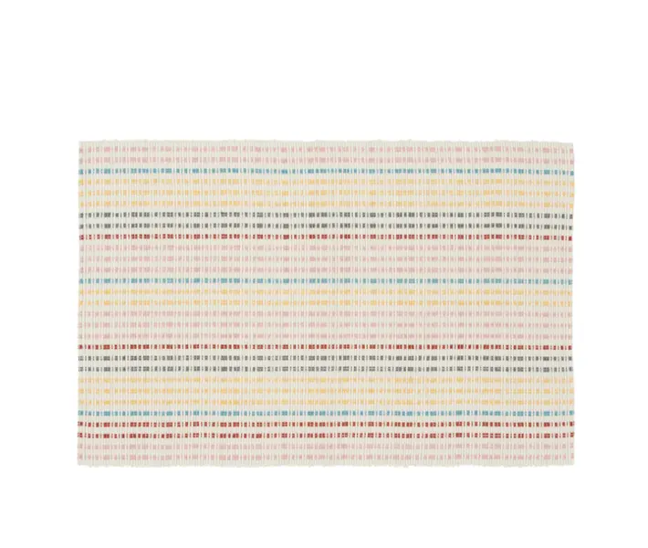 Multi Striped Outdoor Layering Accent Rug 24" x 36" - Versatile Design for Home Décor