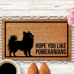 Pomeranian Gifts, Hope You Like Pomeranians Doormat, Welcome Doormat, Pomeranian Mom, Pomeranian Lover, Funny Pomeranian Gift, Welcome Mat