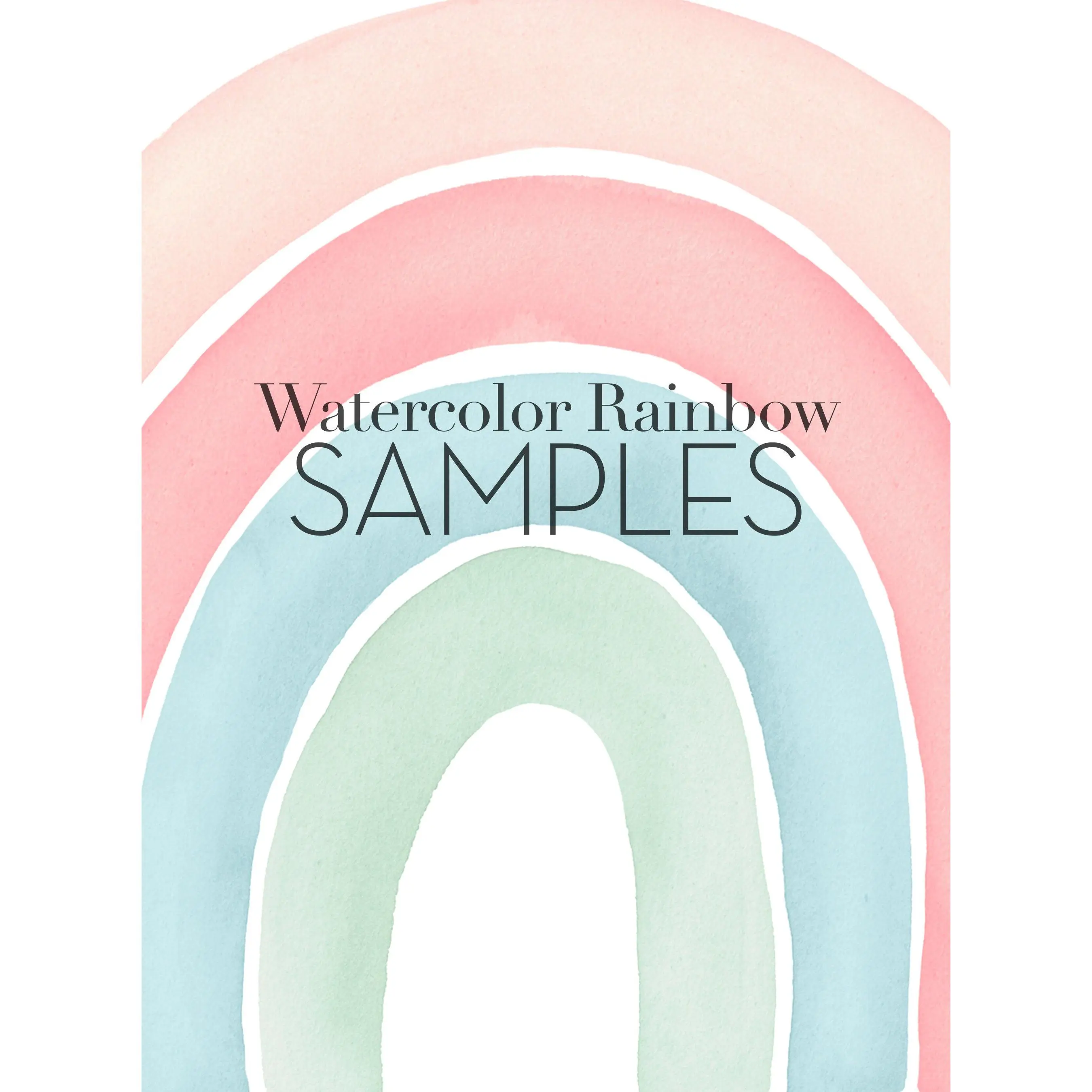 Watercolor Rainbow Wall Stickers - Sample Swatches