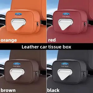 Car Interior Paper Towel Holder, Armrest Sunshade Seat Napkin Hanging Storage Box, Fits Ford All Models, Car Decoration Accessories