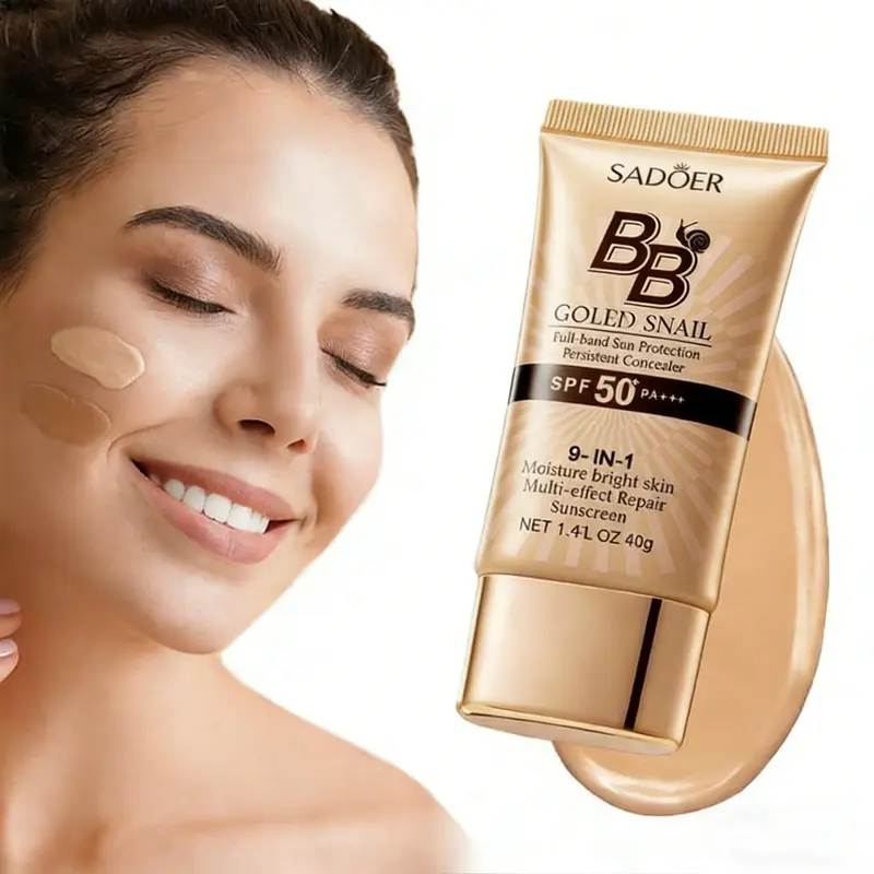 High-coverage waterproof snail BB cream - matte finish, long-lasting moisturizing and oil control, creates a natural makeup look, refreshing and non-greasy, perfect for makeup beginners, a great gift for Mother's Day, Christmas, and Valentine's Day.