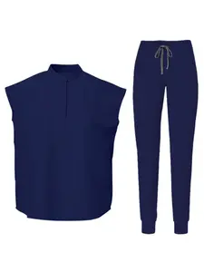 Quick Dry Two Piece Scrubs Set for Medical Staff at Rehab Clinics Physical Therapy Yoga Studios and Sauna Workers