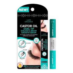 Luxe Organix Castor Oil Dual Tip Eyelash and Brow Growth Serum 12ml