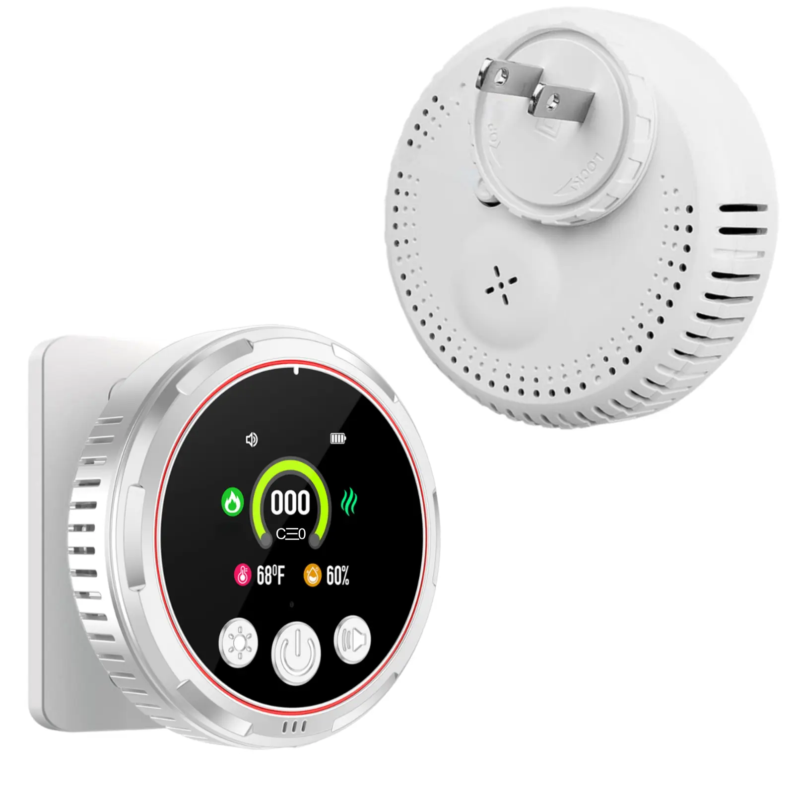 Smart Portable Detector with Temperature Humidity Monitoring, HD Display, Instant Alerts, Ideal for Apartments RVs Kitchens