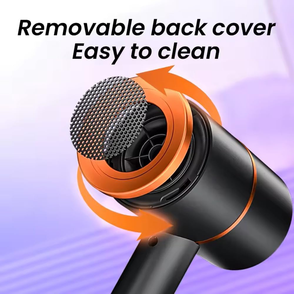 AKJ Wave Dryer D089 1800W Professional Ionic Hair Dryer with 2 Concentrator Nozzle & 1 Diffuser, Lightweight & Portable, 12 x 4.54 x 3.64 Inches