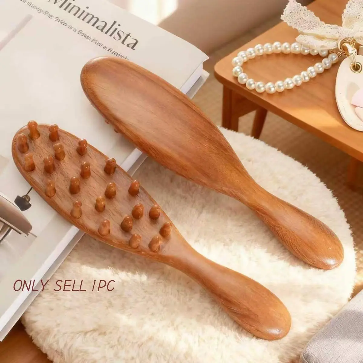 Natural Sandalwood Wide Tooth Comb for Women, Hair Care Comb, Large Coarse Teeth, Anti-Static, Heat Resistant, Scalp Massage, Curly Hair Styling, Wooden Comb, Hair Combs, Hair Styling Tools