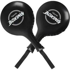 Boxing Target Paddles PU Leather Punching Striking Pads Martial Arts Training Hand Pads for Boxing Taekwondo Karate Muay Thai MMA Sparring Kickboxing Adult Youth Fitness Fight Gear