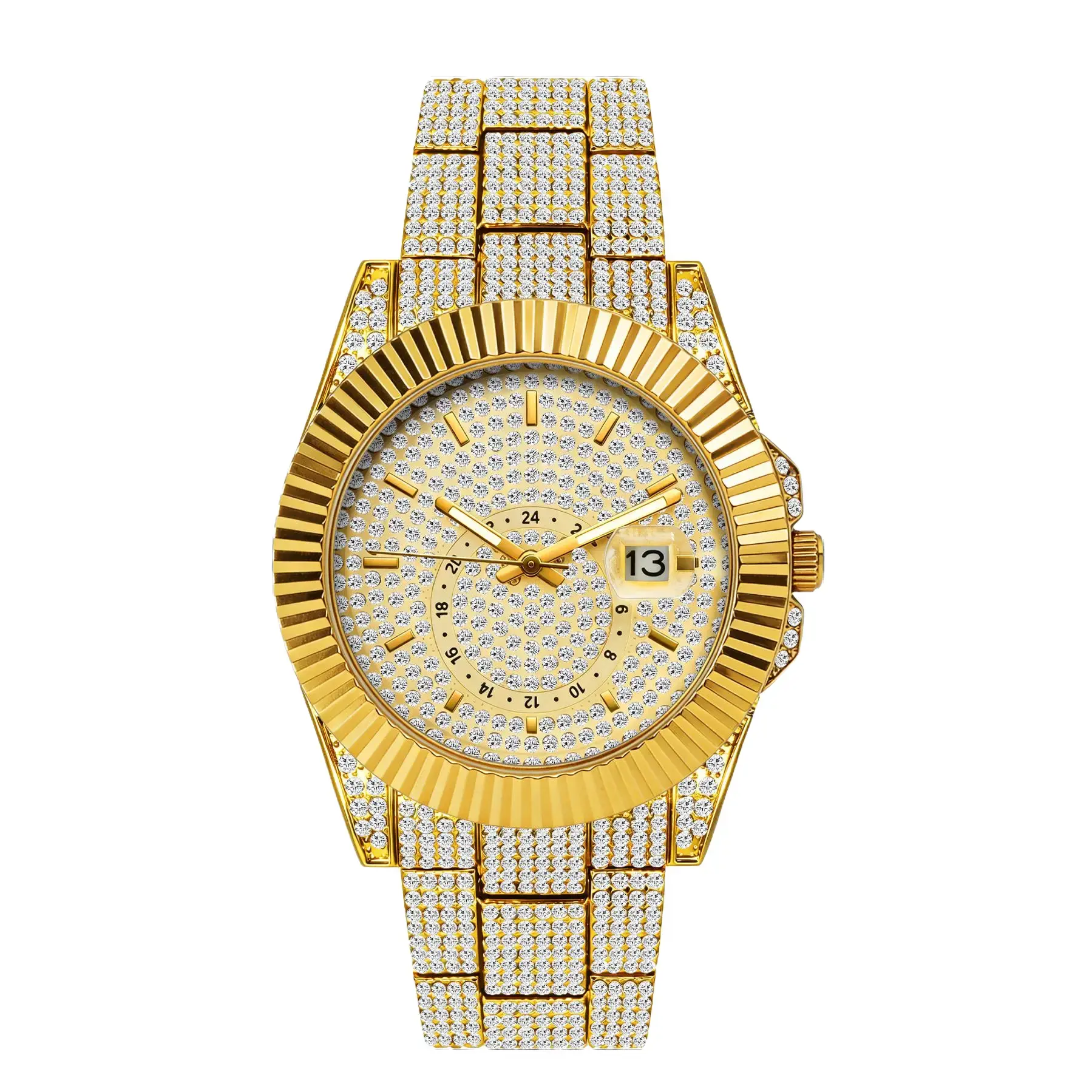 【ING】Men's rhinestone-accented fashion watch for everyday and occasion wear+BB8241