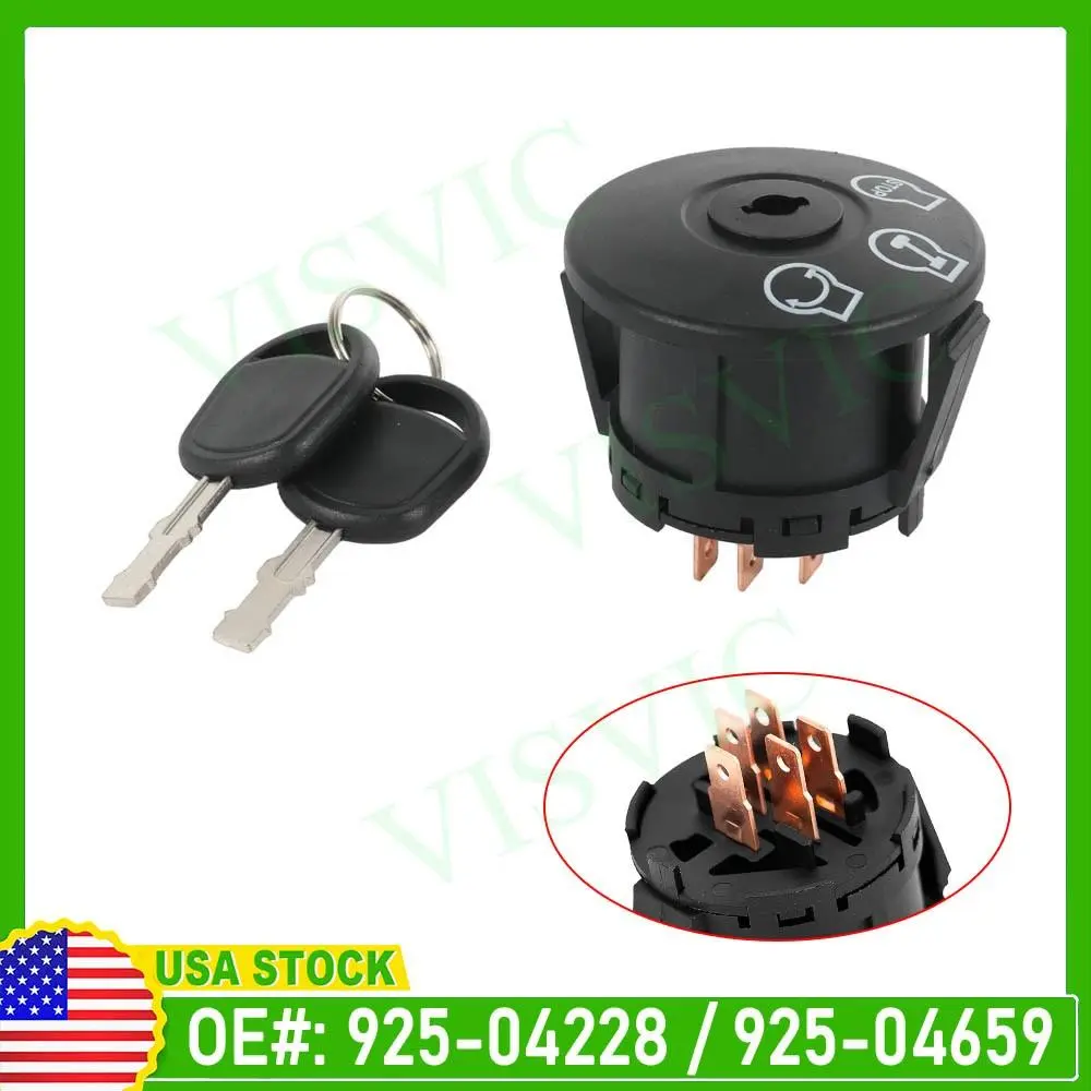 NEW 925-04228 Ignition Switch with Key, OE # Matched Ignition Control for Cub Cadet RZT Series 0-Turn Mowers RZT42, RZT54, with Plug-In Terminals