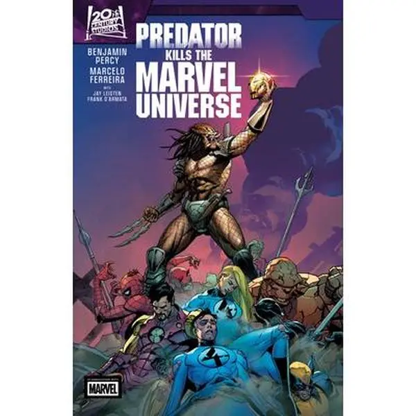 Predator Kills the Marvel Universe English Crossover War Trade Paperback Comic Book - Author Benjamin Percy, 120 Pages, 10.1" h x 6.6" l x 0.3" w, Iconic Franchises Special Edition