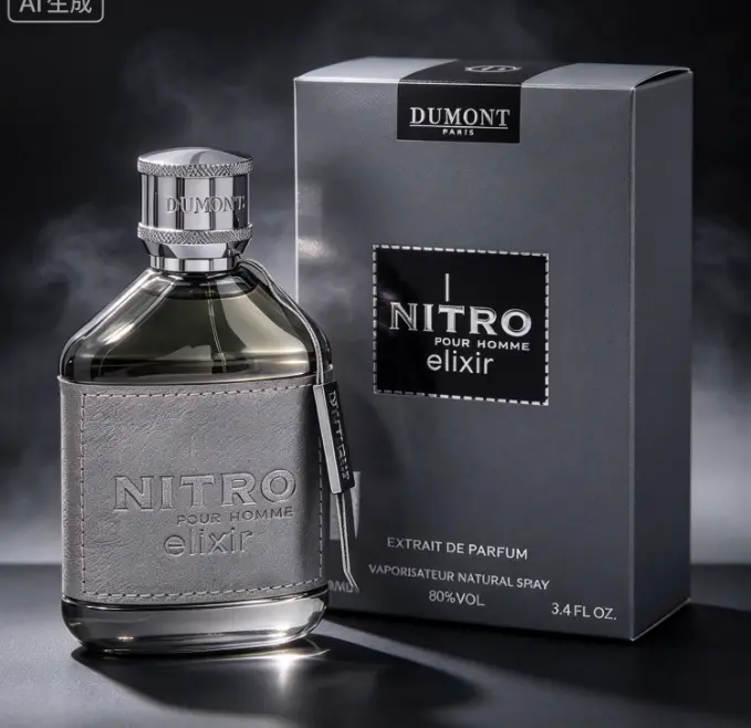Dumont Nitro Elixir Eau De Parfum for Men 3.4oz /100ml, Elegant Mysterious Long Lasting Fragrance