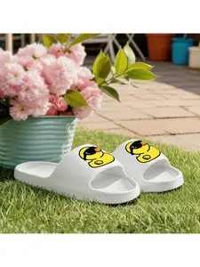 1 Pair Duck Printed Plus-size Beach Slippers, Indoor and Outdoor Sandals, Multi-functional Soft-soled Sandals, Suitable for the Gym, Commuting, and Pool Wear, Lightweight and Breathable, Perfect as a Birthday Gift.