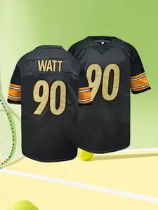 Men's #90 Football Jersey Embroidered Retro American Football Uniform